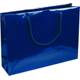 NATALY 35 Papierová darčeková taška, lesklá, 35x9x24 cm, modrá